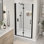 Porte de douche pliante l 34 po x H 72 po avec verre trempé de 1/4 po, largeur réglable et installation réversible