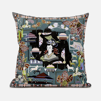 Housse et insert de coussin décoratif intérieur / extérieur en mélange de polyester