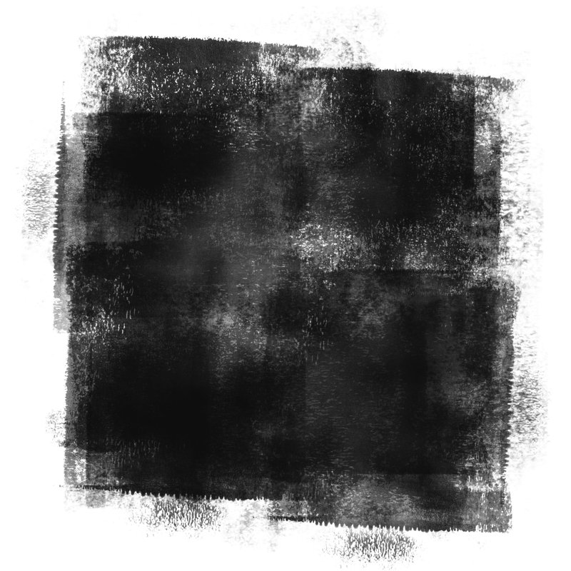 Black Painted Grunge Texture - Wrapped Canvas Print, 51cm H x 51cm W x 3.8cm D