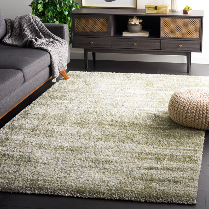 Tapis à poils longs à motif abstrait, Rectangle 5 pi x 7 pi