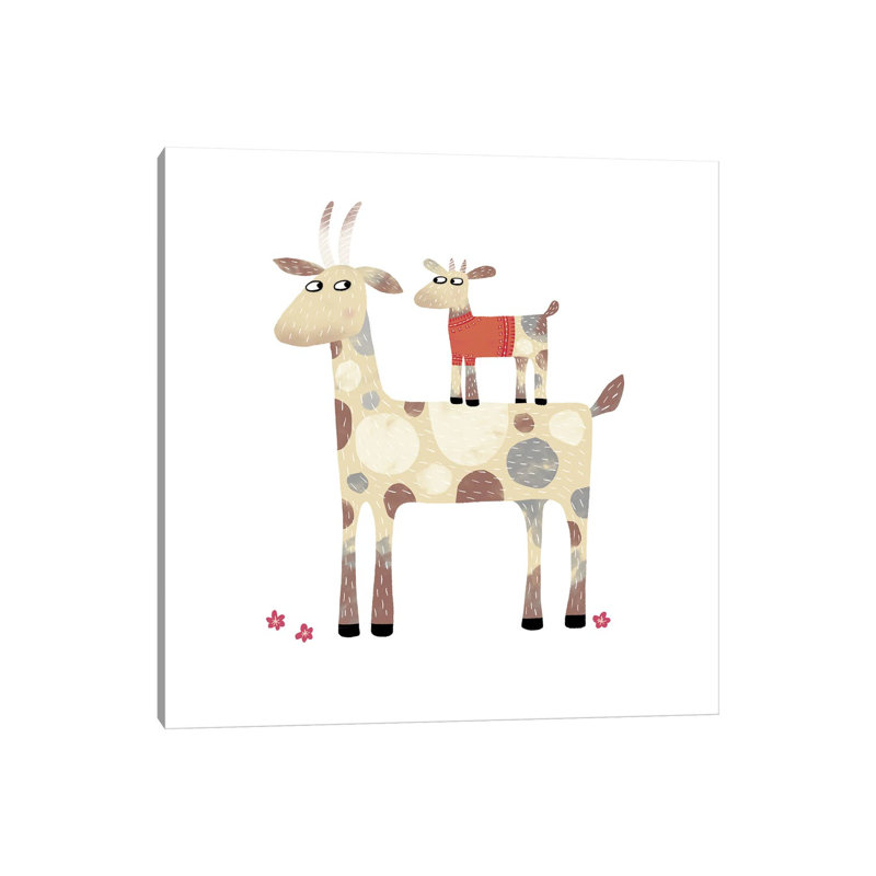 Goats by Nic Squirrell - Wrapped Canvas Gallery-Wrapped Canvas Giclée, 30.48 cm H x 30.48 cm W