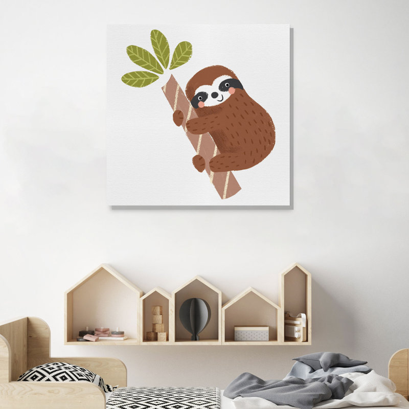«Brown Sloth», peinture sur toile tendue, H 40 po x l 40 po x P 1,5 po