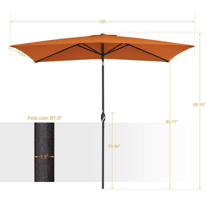 Parasol de marché Doray, Orange