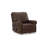 Reeve Manual Recliner Chair, Nailhead Trim, Dark Brown Leather Blend