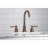 Kingston Brass Concord Two-Handle 3-Hole Deck Mount Widespread Bathroom Faucet with Brass Pop-Up Drain-131120965