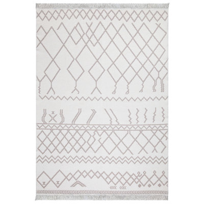 Ramiza Geometric Cotton Machine Made Indoor / Outdoor Area Rug