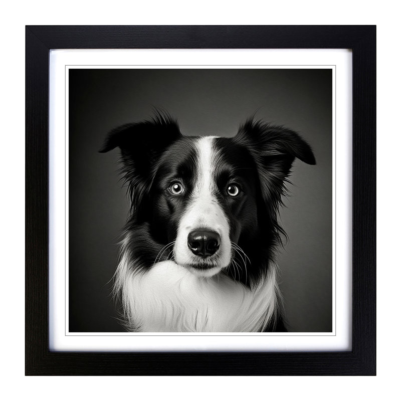 Single Picture Frame Print on Wood, Black