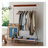 Leon Antique American Style Metal and Ash Wood Coat Rack