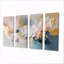 «White Brushstroke Abstract Paint III», ensemble d'art mural pivoines-1050900317
