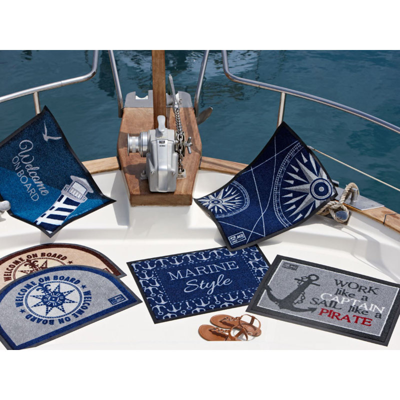 Tapis de bienvenue intérieur antidérapant - Boussole nautique