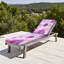 Coussin de chaise longue d'intérieur/extérieur de 72,5 po L × 21 po l × 3 po P (siège), épaisseur 3 po, motif abstrait pastel à rubans, translucide et résistant à l'eau.-464817444-464817452