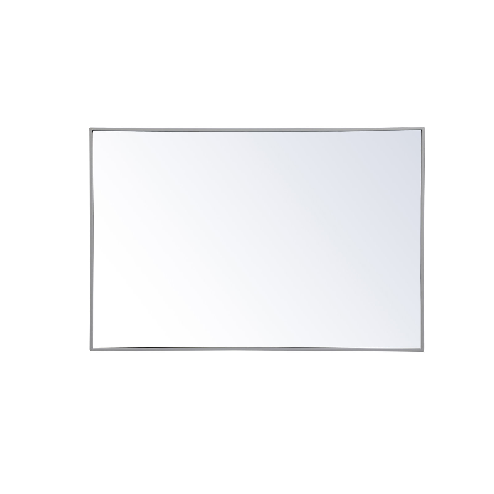 Sabine Metal Rectangle Wall Mirror, 42" x 28", Gray