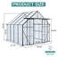 Base surélevée en polycarbonate à double porte de 8 pi x 8 pi et serres en aluminium robuste
