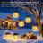 Solar Crackle Glass Lanterns, 40 LED Warm White Hanging Lights, IP65 Waterproof Dusk-to-Dawn Outdoor Christmas Decor for Garden, Patio & Porch