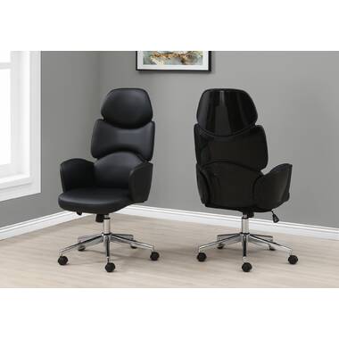 Monarch Specialties Black Red Fabric Office Chair