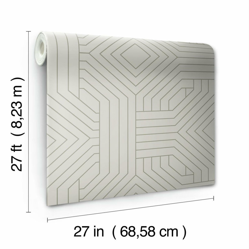 Geometric Double Roll, Taupe