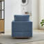 Fauteuil pivotant d'appoint, fauteuil club moderne en chenille bleue pour la maison
