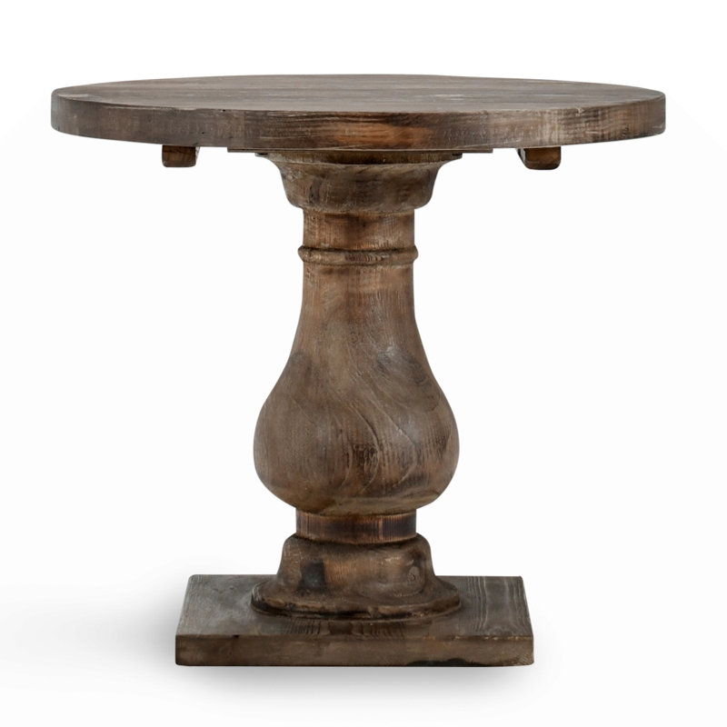Round End Table Aged
