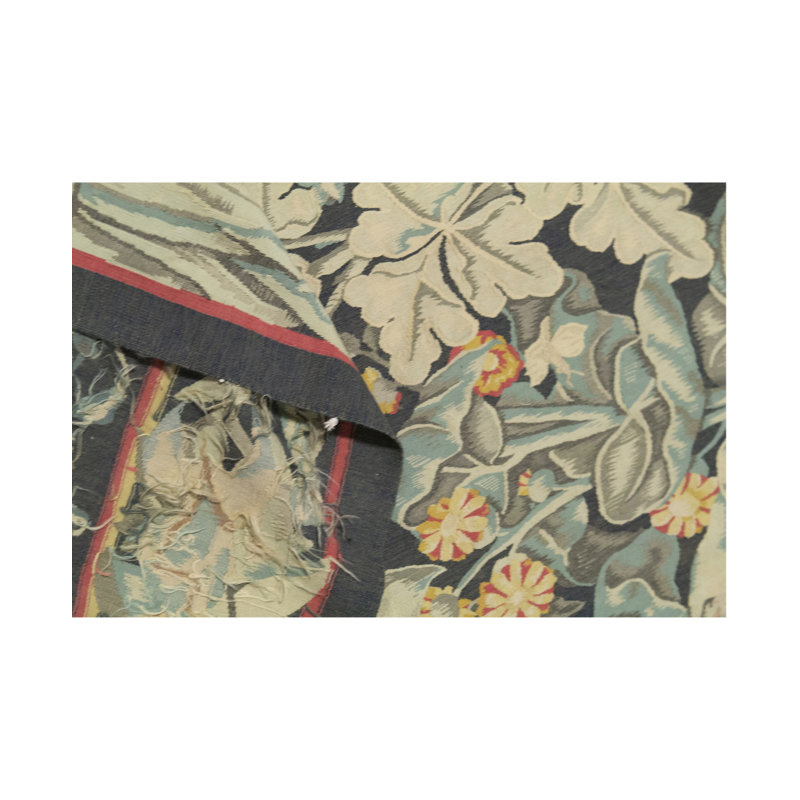 Hand-Knotted High-Quality Green and Brown Area Rug