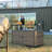 Outdoor Food Cart With Smooth Wheels And Glass Tabletop - Brown For Patio Backyard Beverage Storage Top Poolside