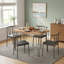 Ensemble de salle à manger compact 5 pièces de style industriel compact, table de cuisine rectangulaire imperméable et facile à nettoyer de 47 po avec 4 chaises d'appoint ergonomiques rembourrées et sans accoudoirs