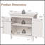 Armoire de rangement avec portes décoratives en rotin et tablette de rangement réglable