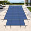 Pool Safety Cover, Fits 18x36ft Rectangular Inground Winter Swimming Pools, with 4x8ft Center End Step, Triple Stitched High Strength Mesh PP, Great Rain Permeability, Installation Hardware,Green Mesh-137896015-137896017