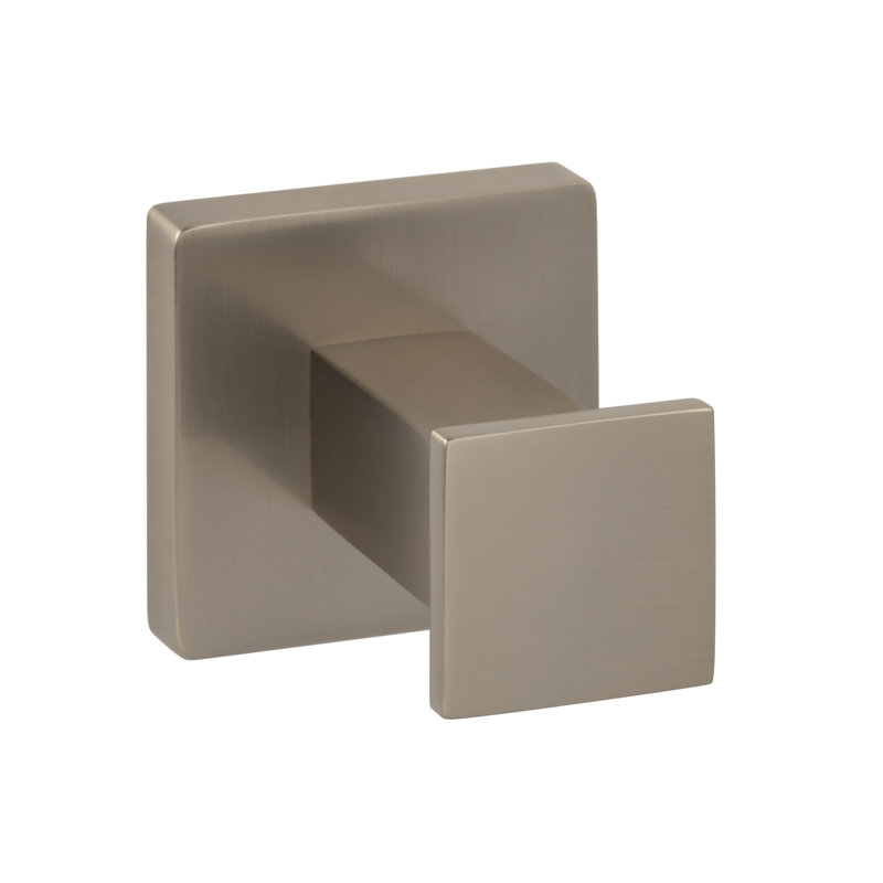 Vlora Solid Brass Robe Hook, Satin Nickel