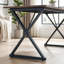 Bureau de direction 71 po avec structure en métal et finition en bois rétro, grand bureau d'ordinateur avec une capacité de 360 lb pour le bureau personnel - Table d'écriture ergonomique avec pieds réglables