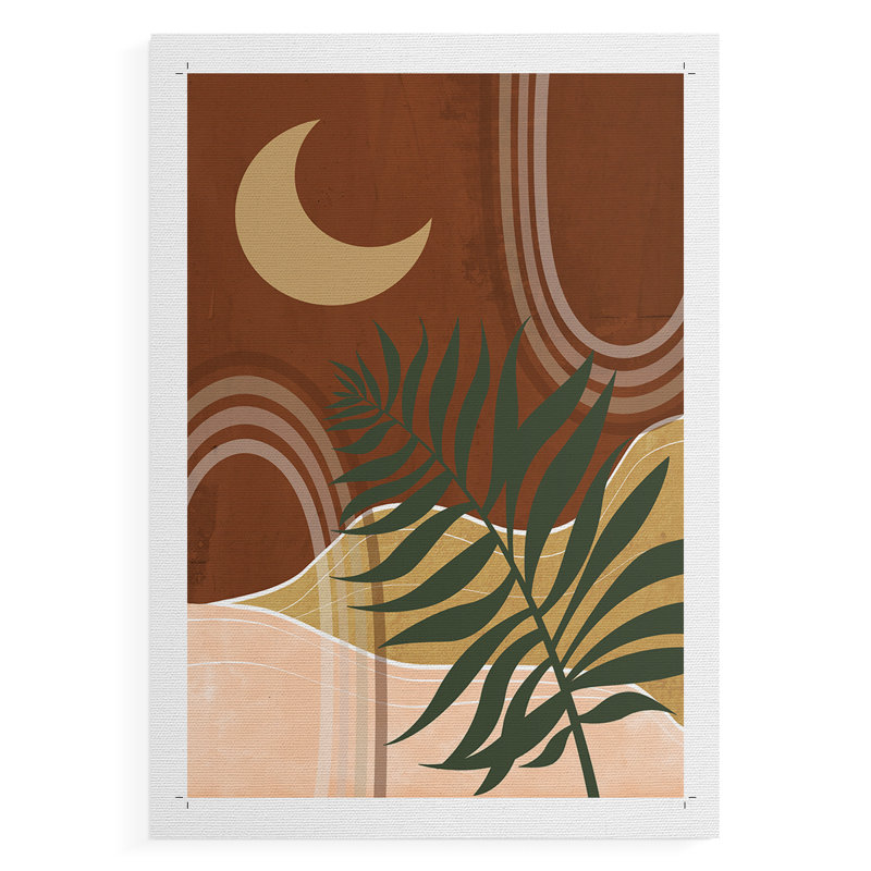 Lune et palmier Sedona - impression sur toile seulement - non encadrée, H 18 po x l 12 po