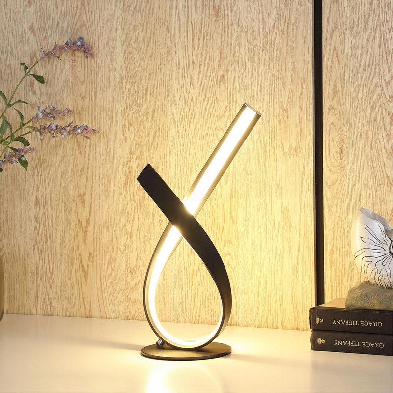 Lampe de table 17 po, Noir