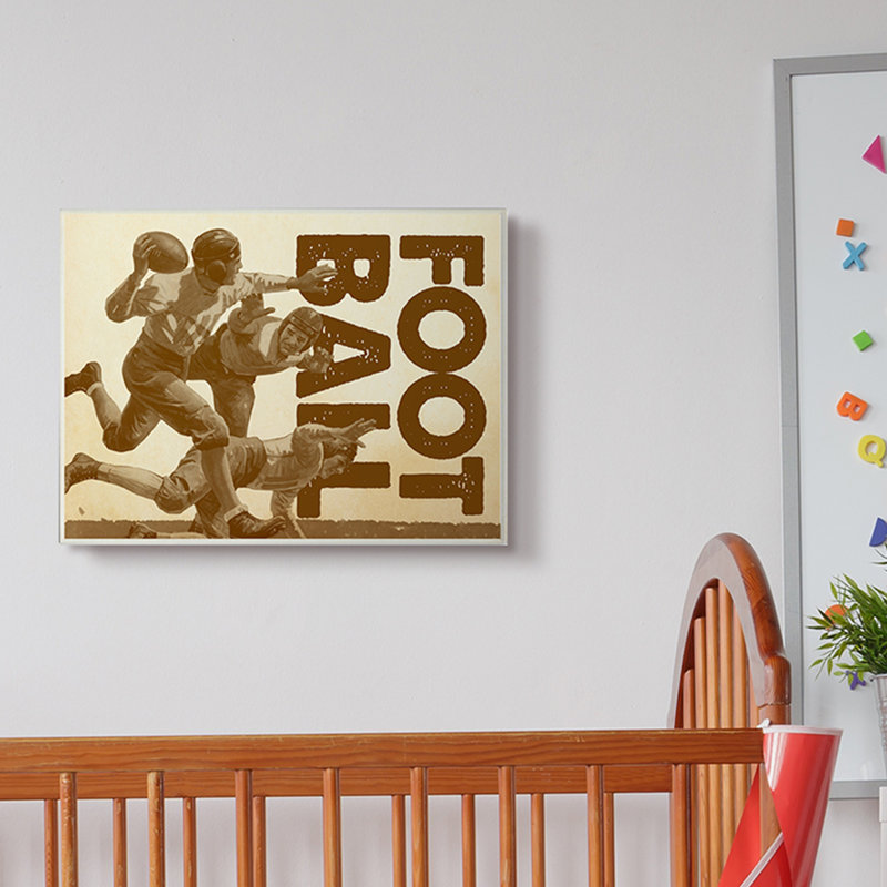 Rosenkranz, art de football neutre, H 13 po x l 19 po, Plaque murale