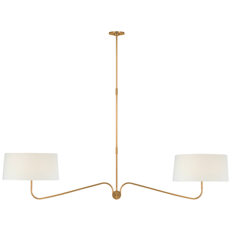 Canto 2 - Light Chandelier, Hand-Rubbed Antique Brass