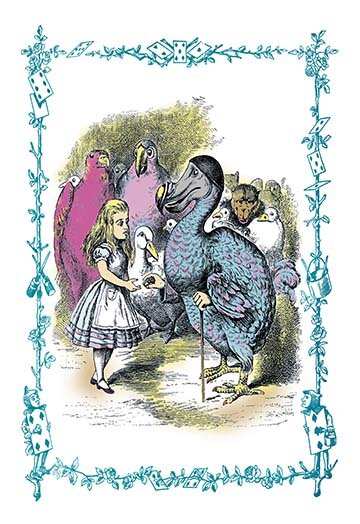 DODO BIRD Scrabble Necklace. Alice in Wonderland Vintage Image 