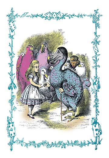 Alice and The Dodo Bird in Wonderland Tile