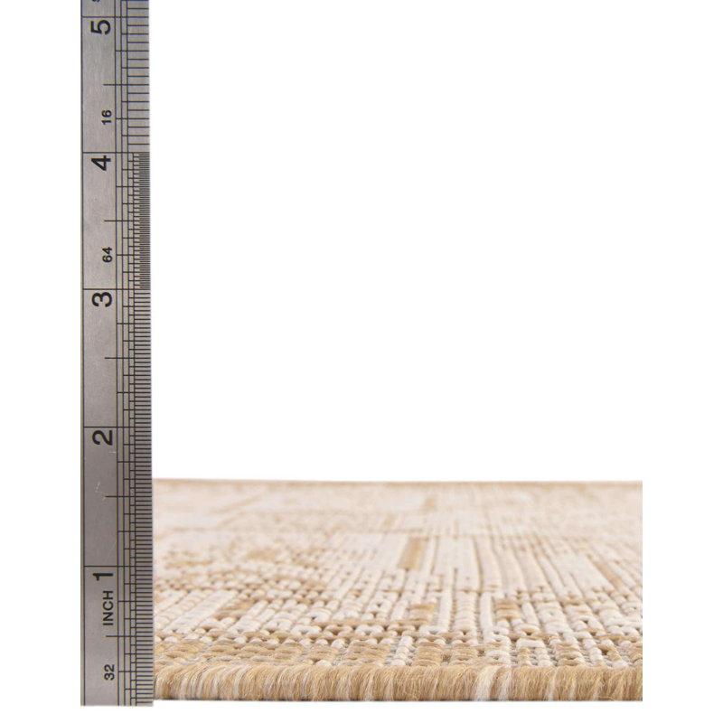 Arletha Geometric Indoor / Outdoor Rug, Oval 3'3" x 5'3"