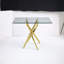 Table rectangulaire moderne en verre trempé et structure en fer-280051227-280051220
