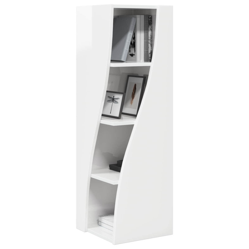 Engineered Wood Standard Accent Cabinet, High Gloss White