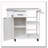 Outdoor Kitchen Island Fir Wood Prep Station Lockable Kitchen Cart with Stainless Top, Ample Storage Space-124797688