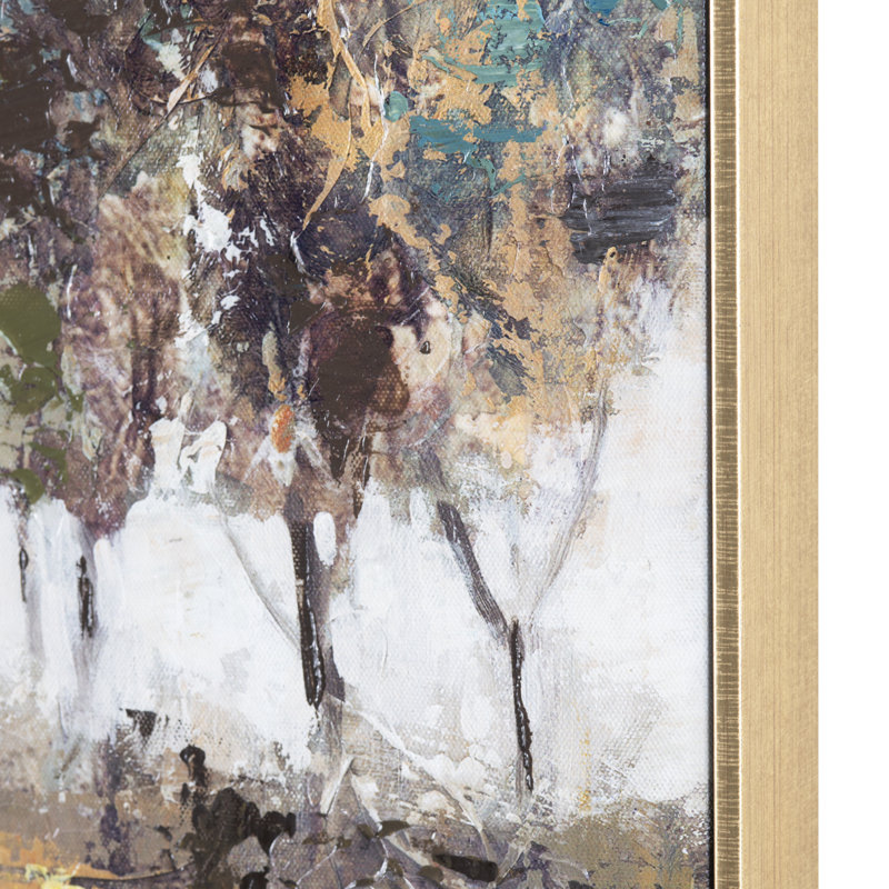 Akron Abstract Trees Framed Canvas Wall Art