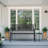 Classic Outdoor Bench With Waves Design-374154356