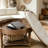 Large Round Waterproof Ottoman Coffee Table 2 Tier Oversized Button Tufted Ottoman With Wooden Shelf Storage Farmhouse Upholstered Coffee Table Living Room Footstool Ottoman Linen-1415090589