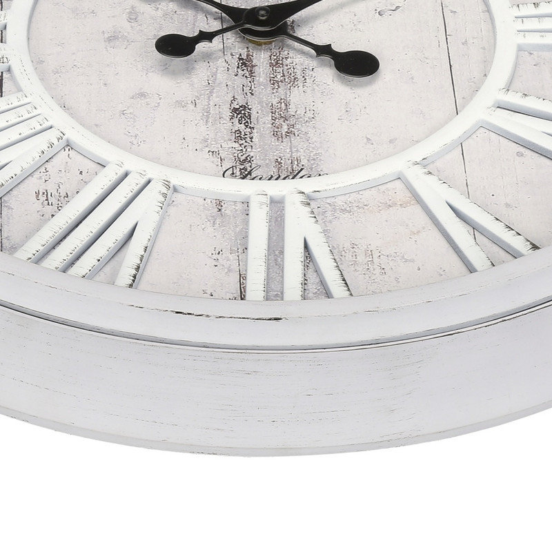 20" Round Grey Wall Clock for Elegant Transitional Home Decor