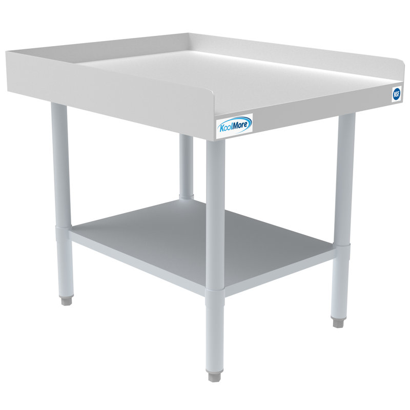 30" Heavy-Duty Stainless Steel Equipment Stand with Adjustable Galvanized Undershelf