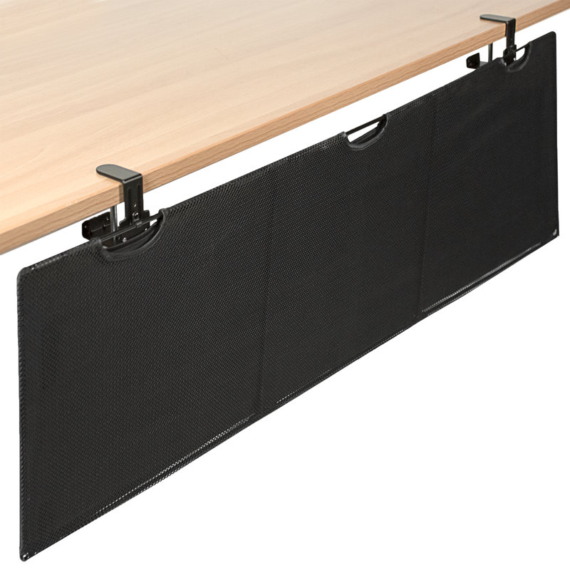 Black Clamp-on 60in Cable Management Desk Organizer