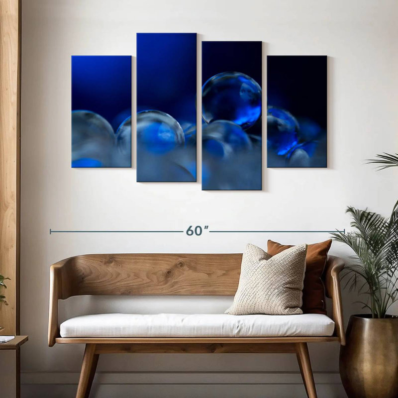 Avery Bubbly Deep Blue, 32" H x 52" W