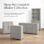 Ensemble d'armoire et de bahut 2 portes avec quincaillerie de qualité supérieure Martha Stewart Lily Pond-132949373