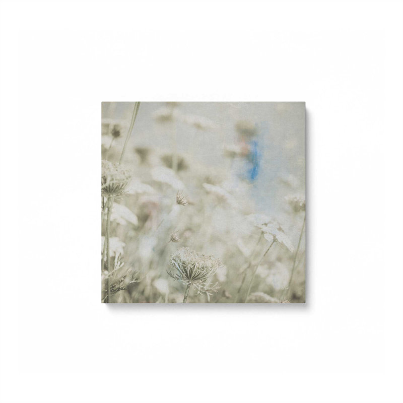 «Pastel Wildflower Whispers I», reproduction sur toile, H 12 po x l 12 po x P 1,25 po, Toile tendue