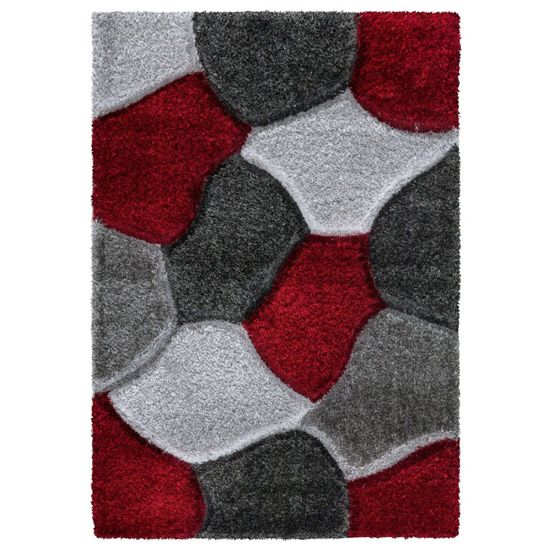 Carolena Geometric Hand Woven Shag Area Rug, Rectangle 80 x 150cm