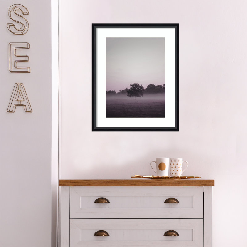 «Purple Light 2» par Design Fabrikken, impression sur bois encadrée, Noir, H 21 po x l 17 po x P 1,75 po